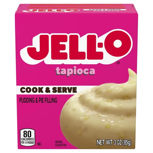 Vista 2 de Jell-O Cocine y sirva pudín y relleno de pastel, sabor a tapioca, sin grasa, postre rápido y fácil, 3 onzas (paquete de 3)