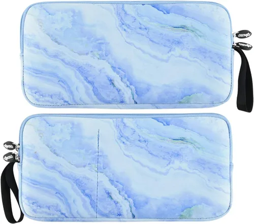 Vista 4 de Funda de neopreno para teclado de transporte, bolsa de protección compatible con teclado mágico 1 y 2, teclado inalámbrico, mouse mágico, trackpad