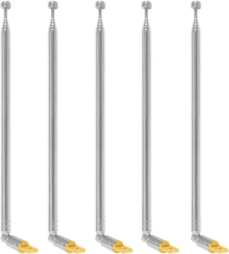 Vista 9 de 5 unids M3 Antena Telescópica Antena Antena 7 Secciones AM FM Radio Universal Antena para Radio TV Juguetes Eléctricos Antena de Repuesto