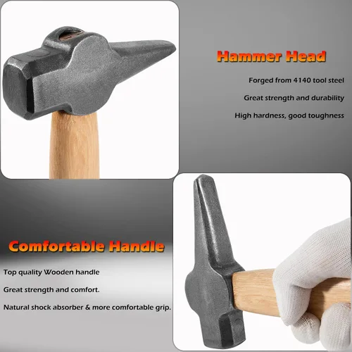 Vista 5 de Herrero Hammer Eye Punch Top Herramientas utilizadas con un golpeador ideal para forja en caliente