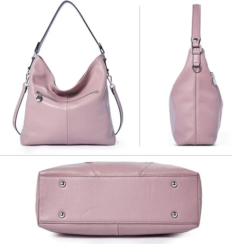 Vista 3 de BOSTANTEN Bolso de cuero para mujer, diseño de bolsos de hombro, Hobo
