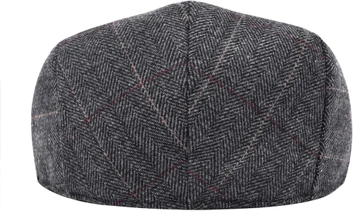 Vista 5 de STARANCE Sombrero de mezcla de lana para hombre, sombrero de hiedra de tweed
