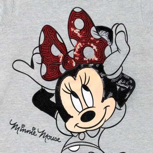 Vista 2 de Disney Niña Minnie Mouse Manga Larga Top Talla 18M Gris, Multicolorido