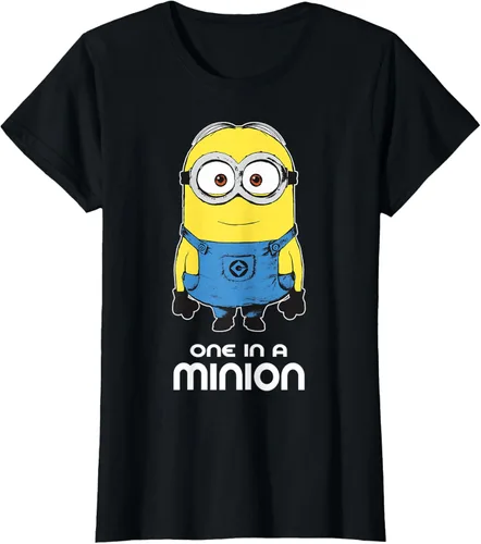 Vista 48 de Despicable Me Camiseta estampada Minions Bob One in A Minion Negro