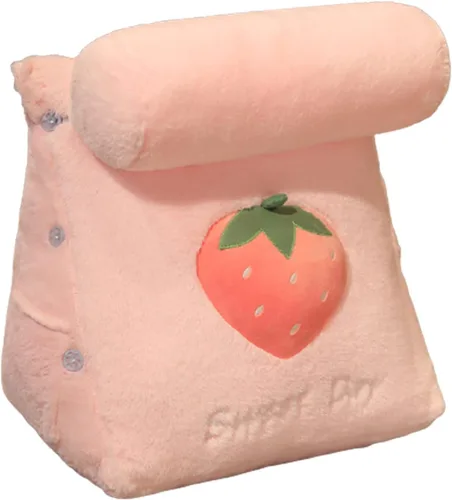Vista 12 de Almohada triangular de cuña para lectura y televisión, patrón de frutas con almohada ajustable para el cuello, almohada de cuña, extraíble y Cactus