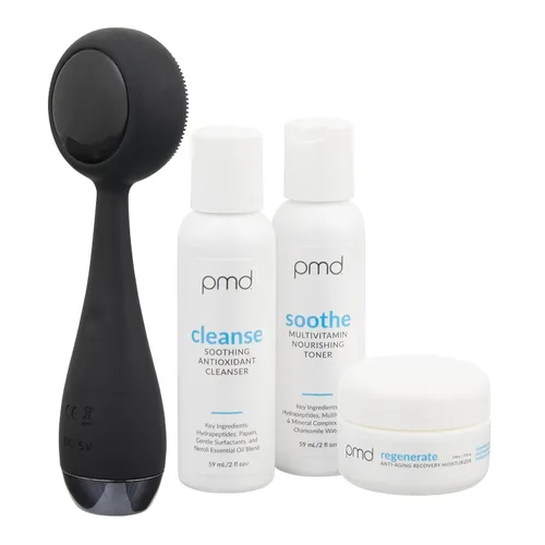 Vista 13 de Clean Pro - Electric Facial Cleansing Brush, Smart Facial Device with Silicone Brush & Heated Anti-Aging Aluminum, Gemstone, Precious Metal Massager