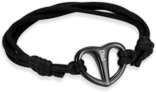Vista 3 de Pulsera de cremación de corazón para cenizas, pulsera de urna conmemorativa ajustable para cenizas de un ser querido joyería de cremación