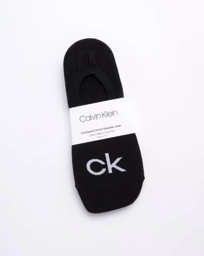 Vista 2 de Calvin Klein 3 pares de calcetines con logotipo de mezcla de algodón para hombre