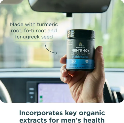Vista 6 de Ancient Nutrition Multivitamínico metilado para hombres mayores de 40 años, una vez al día