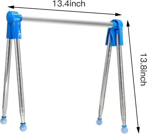 Vista 4 de Estante de secado telescópico plegable, colgador de ropa ajustable de acero inoxidable, estante de lavandería portátil para uso en interiores