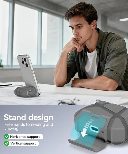 Vista 4 de Funda para AirPods Pro 3ra Generación (2025 Nuevo), Diseño de Bloqueo Seguro y Soporte para Teléfono Compatible con Airpods Pro 3ra Generación Funda