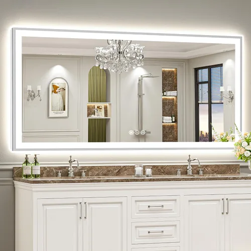 Vista 65 de 24x32 LED Bathroom Mirror, Backlit & Front Lit Lighted Mirror Retroiluminado+luz frontal