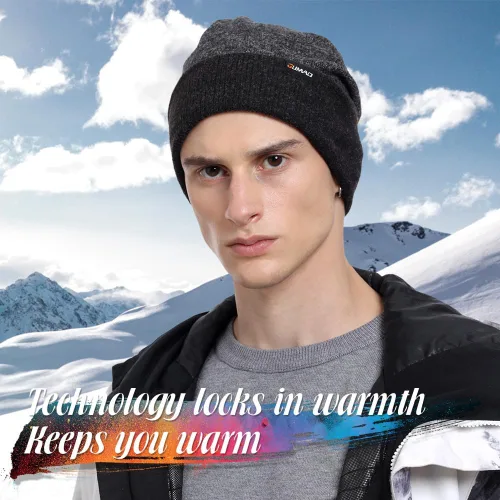 Vista 2 de WTACTFUL Gorro térmico cálido y holgado para invierno, para esquí, snowboard, al aire libre, hombres y mujeres