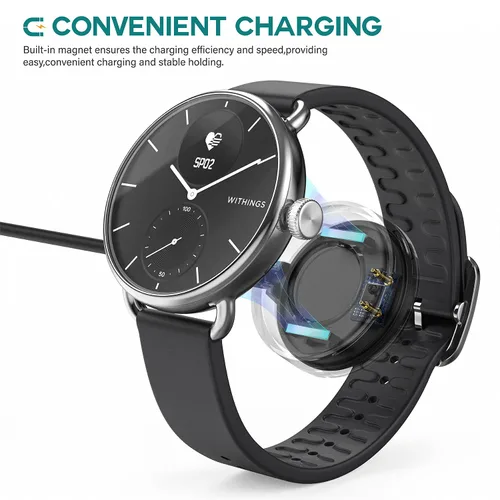 Vista 2 de TUSITA Cargador magnético compatible con Withings Scanwatch Scanwatch Horizon Smart Watch - 1M