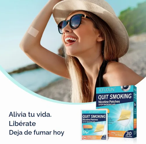 Vista 9 de Parches de nicotina para dejar de fumar, 21 mg Paso 1 Parches para dejar de fumar, ayudas para dejar de fumar que funcionan con 2 semanas, entregado