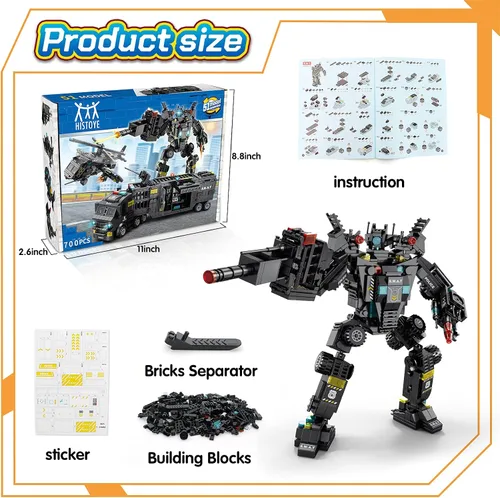 Vista 7 de Kit de construcción de robot 51 en 1 para niños de 8 a 12 años