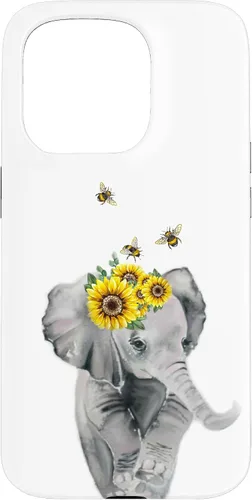 Vista 14 de Elephant Bumble bee - Sunflower Animal Lover Honey Bees Case for iPhone 17
