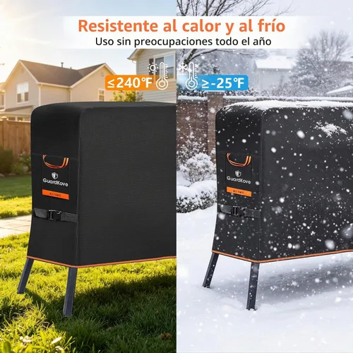 Vista 7 de [Tela resistente 1000D mejorada] Cubierta de plancha para Blackstone de 22 pulgadas con capucha y soporte, cubierta de plancha impermeable