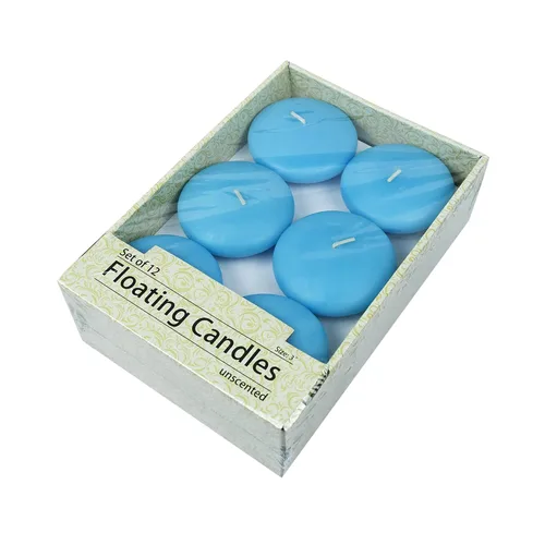 Vista 8 de Zest Candle Velas flotantes azul claro de 3 pulgadas