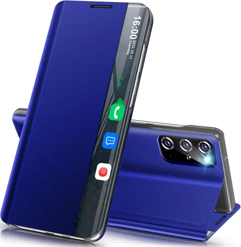 Vista 93 de Funda de teléfono para Samsung Galaxy A16 5G, Clear View Window Funda delgada de lujo para teléfono Galaxy A16 con soporte, funda protectora
