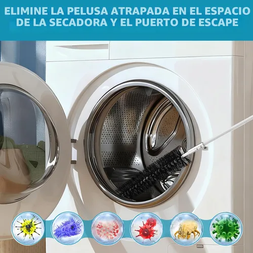 Vista 4 de Sealegend Kit de limpiador de ventilación de secadora de 30 pies, removedor de pelusas, 2 cepillos flexibles mejorados de conexión rápida