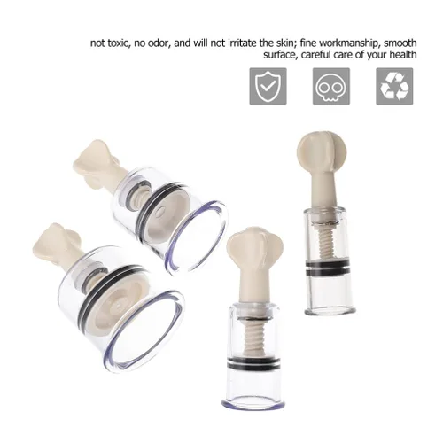 Vista 5 de Ciieeo 4 ventosas de pezón corrector de pezones para extractor de pezones invertido o extensor de pezones potenciadores de pezones para niñas