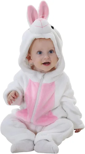 Vista 9 de BJWEO - Lindo disfraz para bebé, niñas y niños pequeños y recién nacidos, disfraz de Navidad, Halloween, enterizo de invierno, piyamas de cosplay