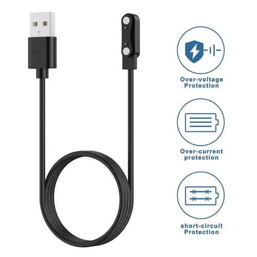 Vista 4 de Paquete de 2 para cargador de reloj inteligente Bark, cable de carga USB magnético de repuesto