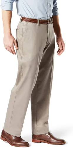 Vista 2 de Dockers Big & Tall Classic Fit Signature Khaki Lux Pantalones elásticos de algodón