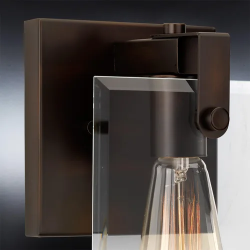 Vista 3 de Urban Ambiance UHP2454 - Lámpara de tocador de baño moderna de lujo, tamaño pequeño: 8.38 pulgadas de alto x 7 pulgadas de ancho, con elementos