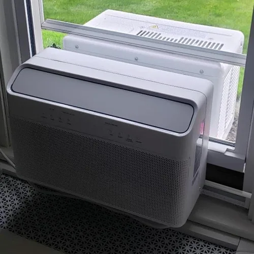 Vista 6 de moonoom Paquete de 2 bloques de espuma para aire acondicionado, kit de Gris-1set
