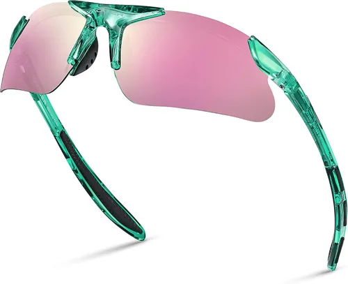 Vista 21 de Gafas de sol deportivas polarizadas para niños y niñas, gafas de béisbol y sóftbol, montura TR90