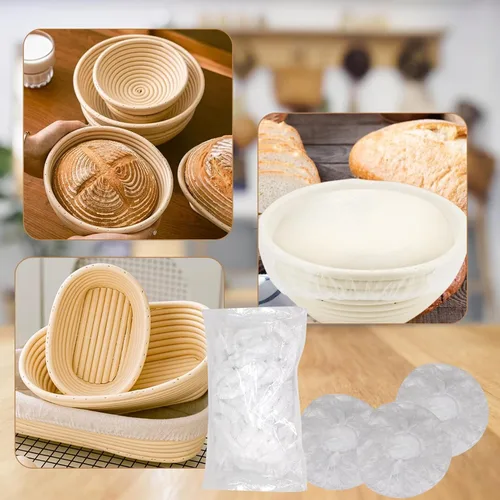 Vista 6 de 120 piezas de tapas de ducha para pan de masa madre, cubiertas reutilizables para boles para fermentación, cubiertas de pan de plástico con elástico