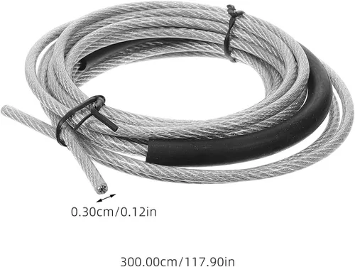 Vista 2 de Cuerda de salto de repuesto de cable de acero con peso para entrenamiento de fitness, tubo resistente al desgaste, accesorio deportivo