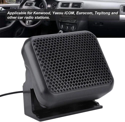 Vista 3 de Altavoz externo con cable, NSP-100 Mini altavoz externo micrófono de radio móvil para radios de coche Kenwood Ham con un altavoz de 3 W
