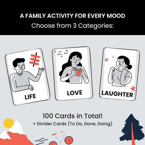 Vista 6 de Flowjo Lista de deseos para papá - Juegos familiares divertidos y emocionantes para todos - Juegos de cartas únicos para papás y niños - Gran regalo