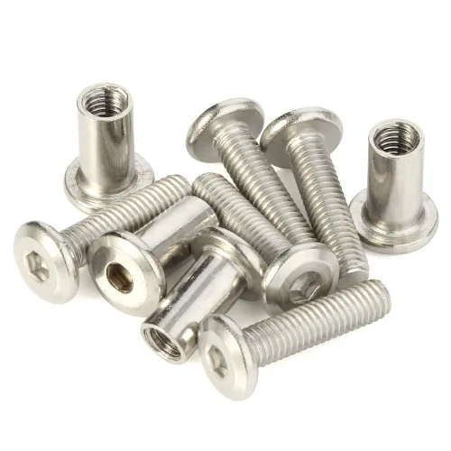 Vista 7 de Poste de tornillo apto para orificios de 5/16 pulgadas (0.315 in) de diámetro, macho M6 x 0.709 in hebilla de cinturón, tornillos de muebles, acero