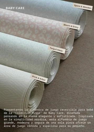 Vista 8 de Baby Care Tapete de juego (tamaño mediano, Hygge - Aztec & Arbor) 73" x 49" pulgadas, tapete de juego original de una sola pieza, reversible Hygge