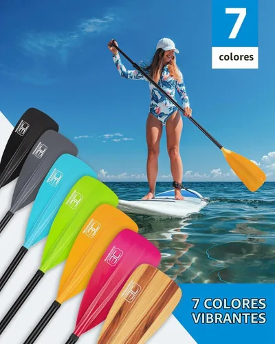 Vista 4 de OCEANBROAD SUP Paddle - Remo ajustable para kayak de paddleboard, eje de aleación de aluminio ajustable con cuchillas de nailon reforzado