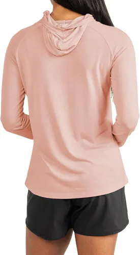 Vista 2 de Free Fly Sudadera con capucha ligera de bambú para mujer, secado rápido, transpirable, con protección solar, UPF 40+