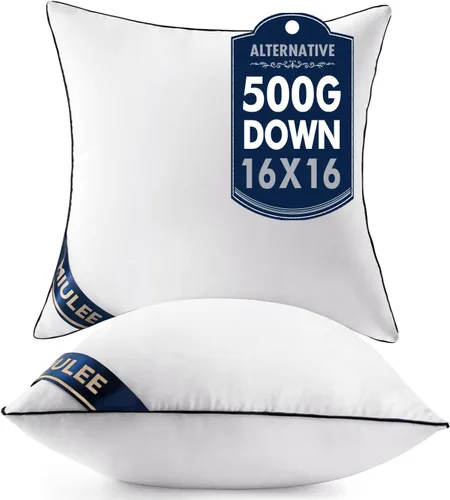 Vista 19 de MIULEE - Inserto de almohada de 14 x 36 pulgadas, almohada decorativa lumbar rellena de alternativa a plumón, inserto de relleno de almohada premium
