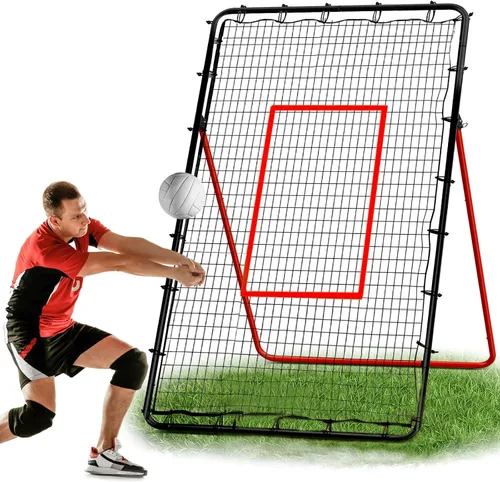 Vista 8 de Volleyball Rebounder Net - Portable 7x4 ft Training Equipment for Spike and Smash Practice - 5 Rebound Angles Custom Target Area for Volleyball