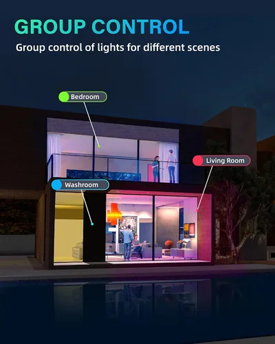 Vista 6 de 2 Pack de iluminación LED empotrable inteligente negra de 4 pulgadas, luces LED empotrables ultradelgadas de 4 pulgadas de 9 W, 850 lúmenes