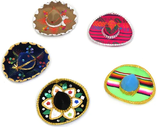 Vista 2 de Sombreros Mini Charro 5 Colores Surtidos
