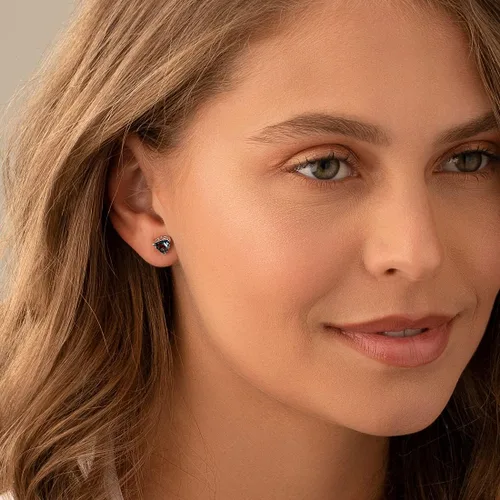 Vista 2 de Aretes de Plata esterlina con piedra Topacio azul Londres 1.50quilates