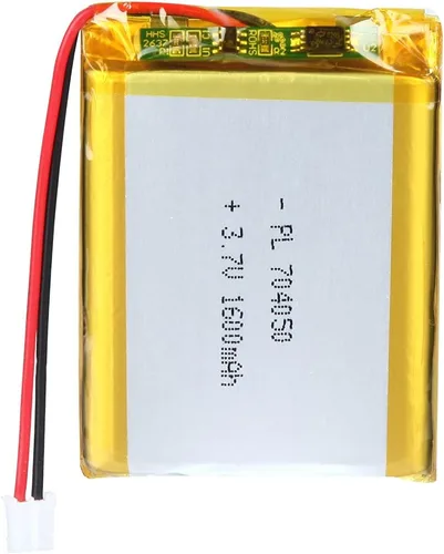 Vista 51 de Batería de 3.7V 200mAh 502025 Li-ion Li-Po recargable de iones de litio con conector de paso de 2P PH 0.079 in