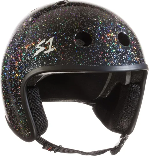 Vista 14 de S1 - Casco retro Lifer para skate, BMX y patinaje sobre ruedas Brillo negro