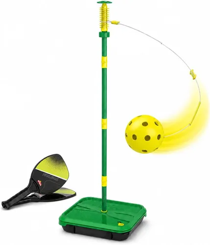 Vista 8 de Swingball Juego de tenis de paletas de pickleball - Base portátil para todas las superficies, duradera, fácil de montar, juegos para interiores