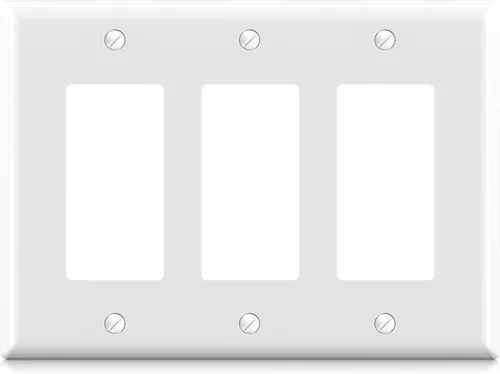 Vista 24 de ELEGRP Placa de pared decorativa para receptáculo, cubiertas decorativas de 1 gang de tamaño mediano, placas frontales de policarbonato irrompibles