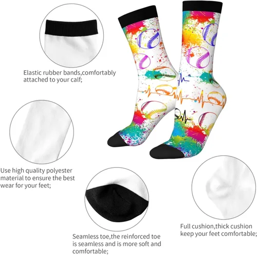 Vista 4 de Calcetines de fútbol unisex para fútbol, béisbol, deportes, moda suave, de algodón, para niños, niñas, jóvenes, adultos